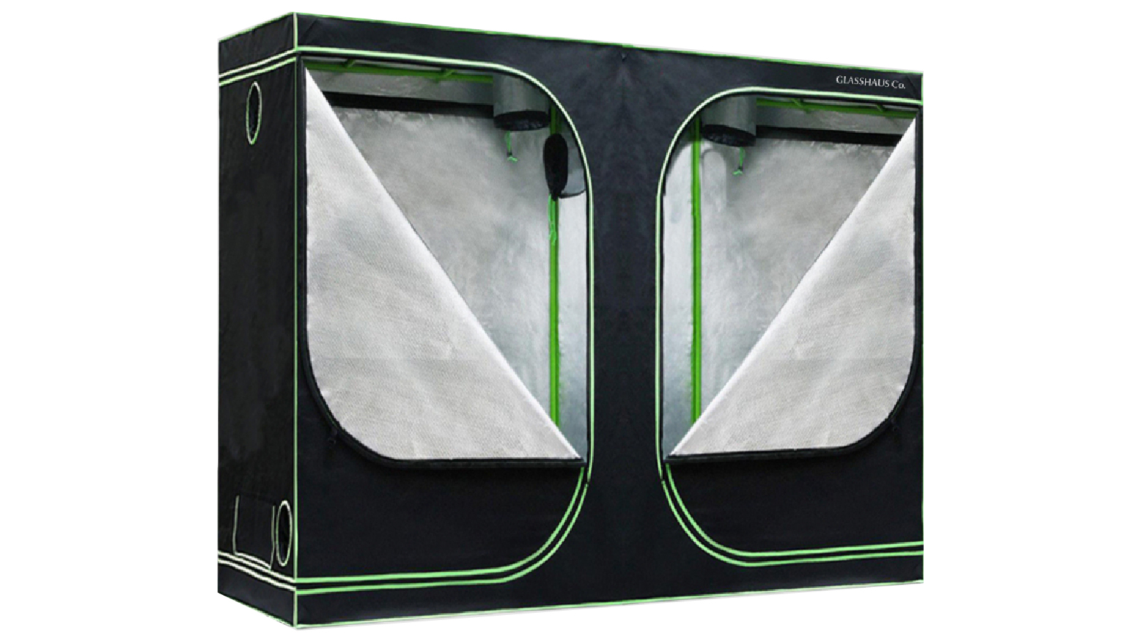 Glasshaus Co Real 1680D Oxford Hydroponic Go Grow Tent Kits - 240 x 120 x 200cm