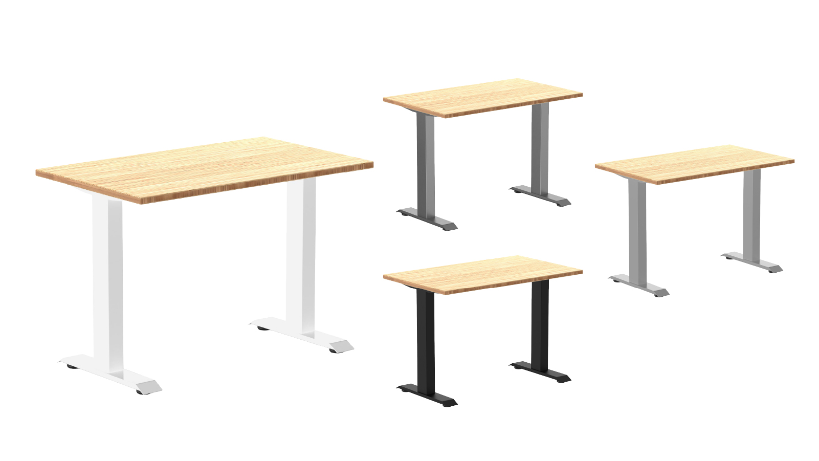 Desky 1000 x 600mm Zero Mini Bamboo Office Desk