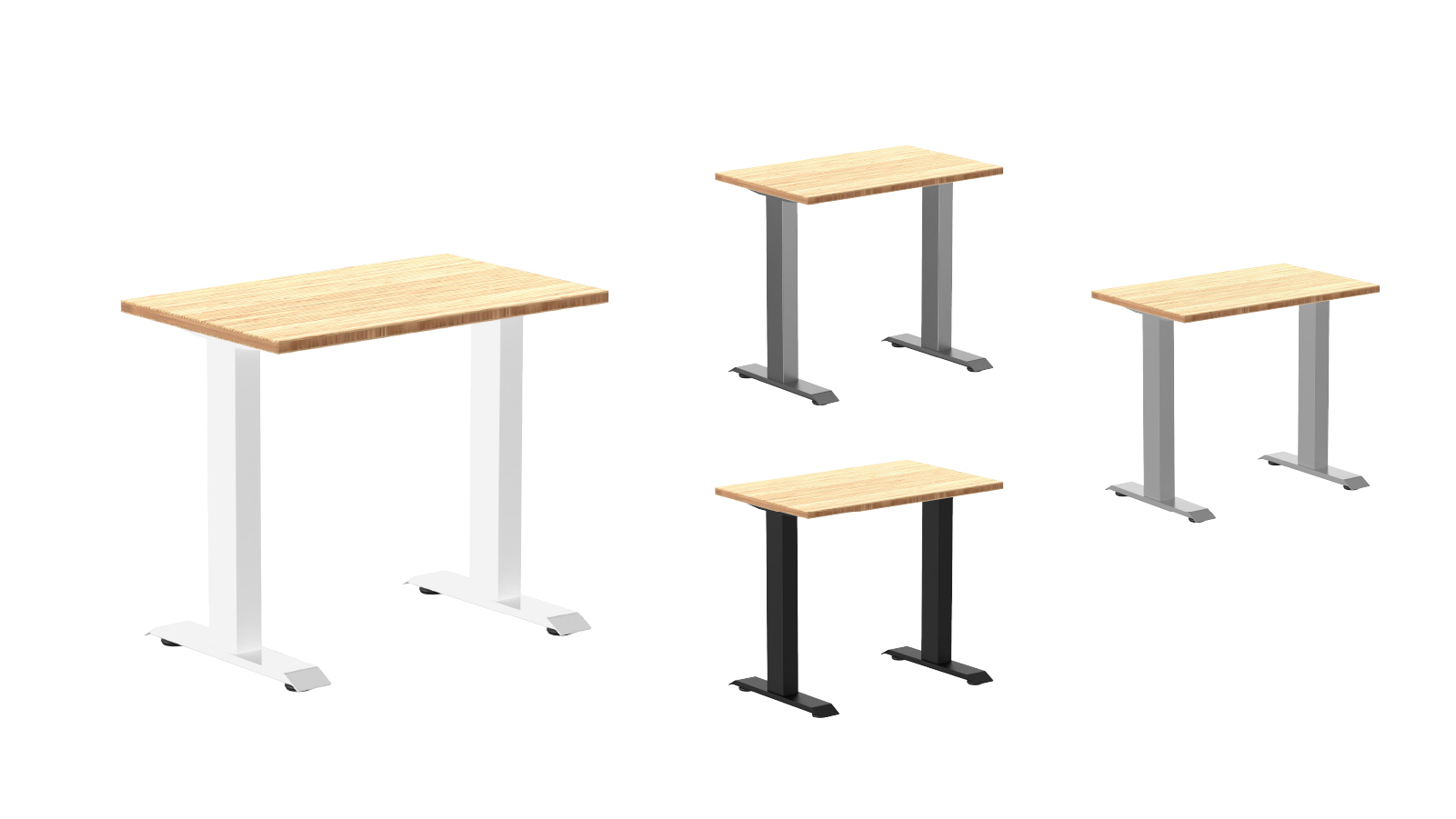 Desky 80 x 50mm Zero Mini Bamboo Office Desk