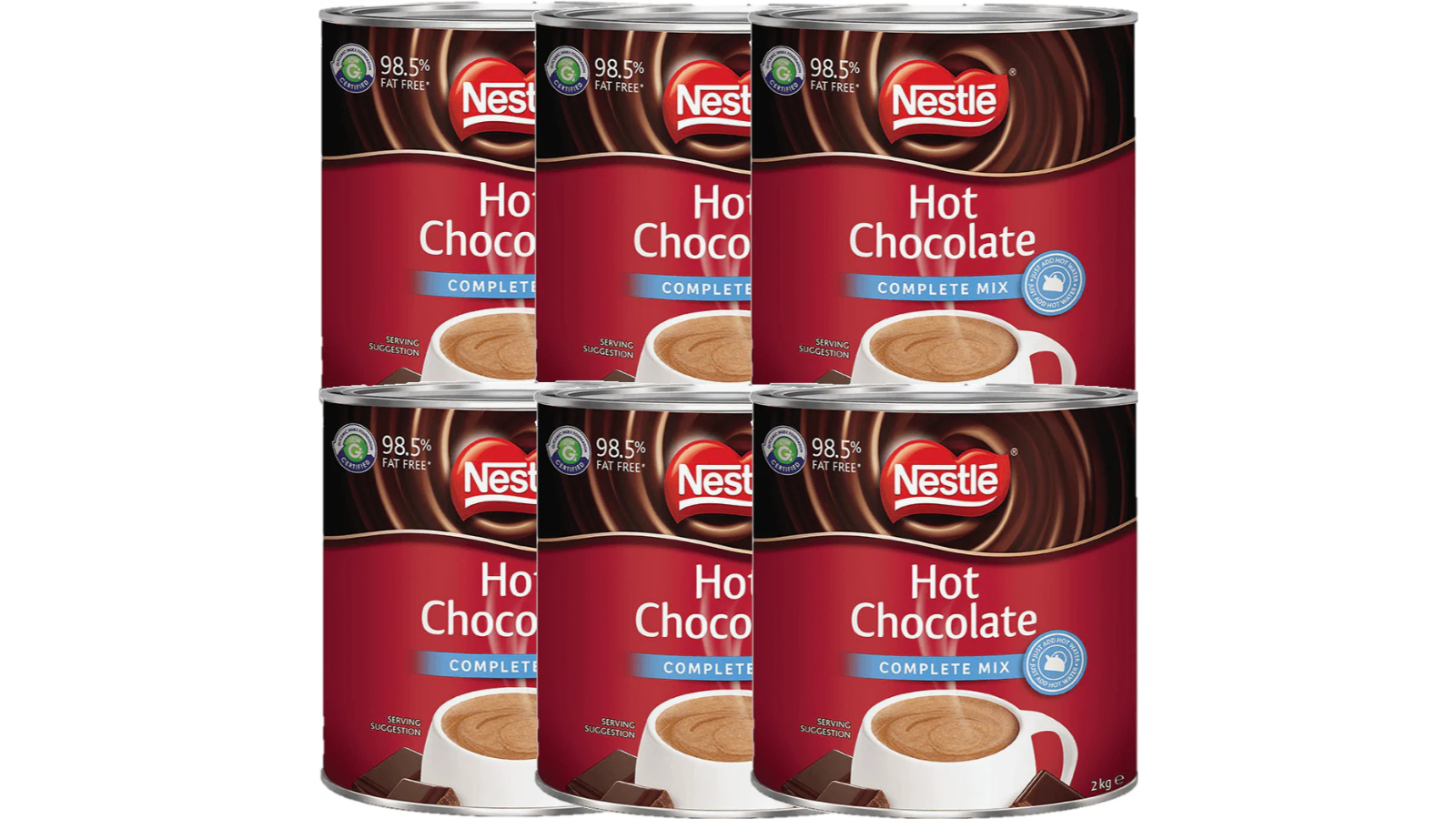 Nestle Pack of 6 Instant Hot Chocolate Complete Mix - 2kg