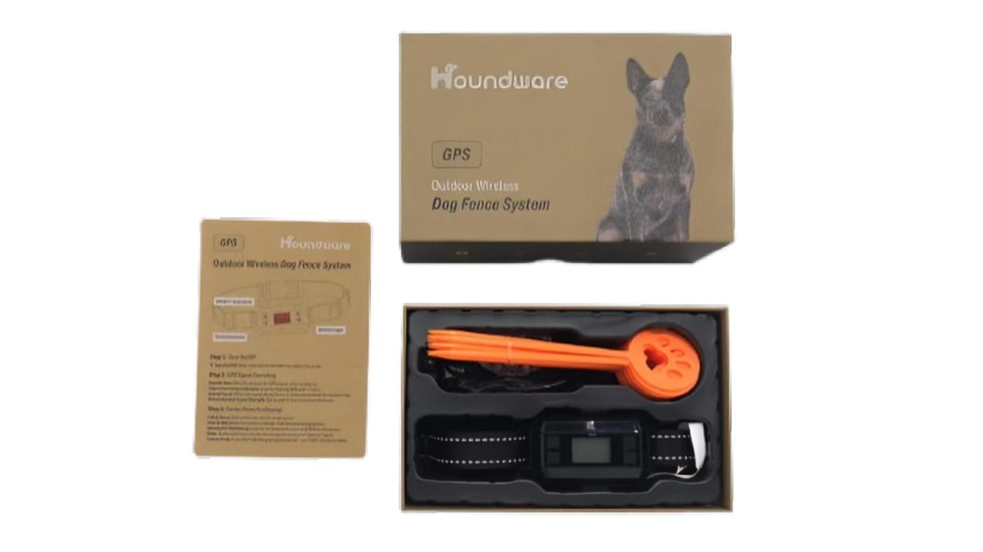 Houndware Invisible, Wide Range, IPX7 Outdoor Wireless GPS Dog Fence for 1 Dog