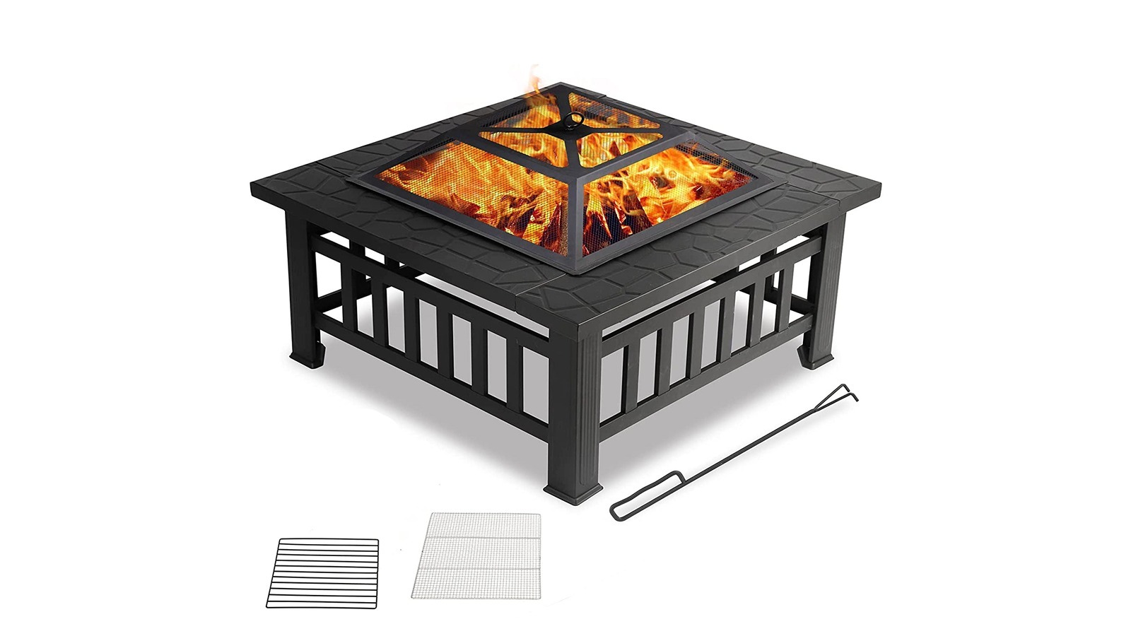 Bargene Portable 3-in-1 BBQ Charcoal Grill Fire Pit