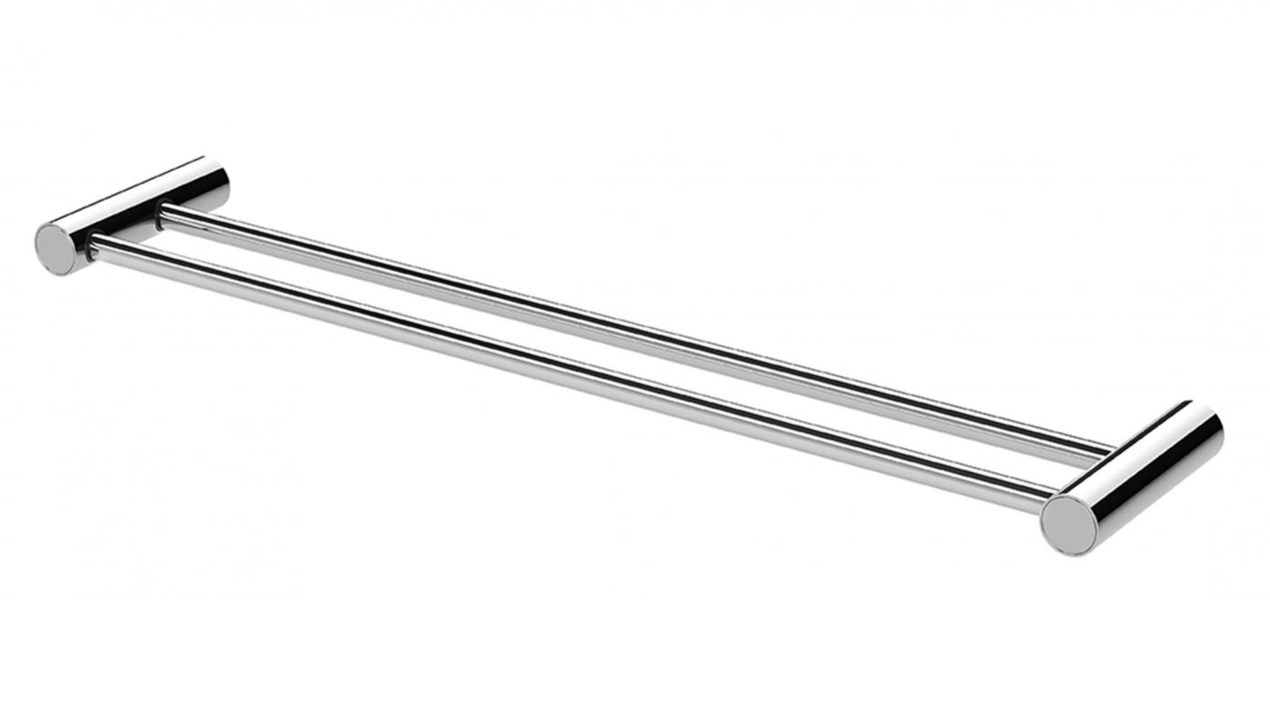 Phoenix Vivid Slimline 600mm Double Towel Rail - Chrome