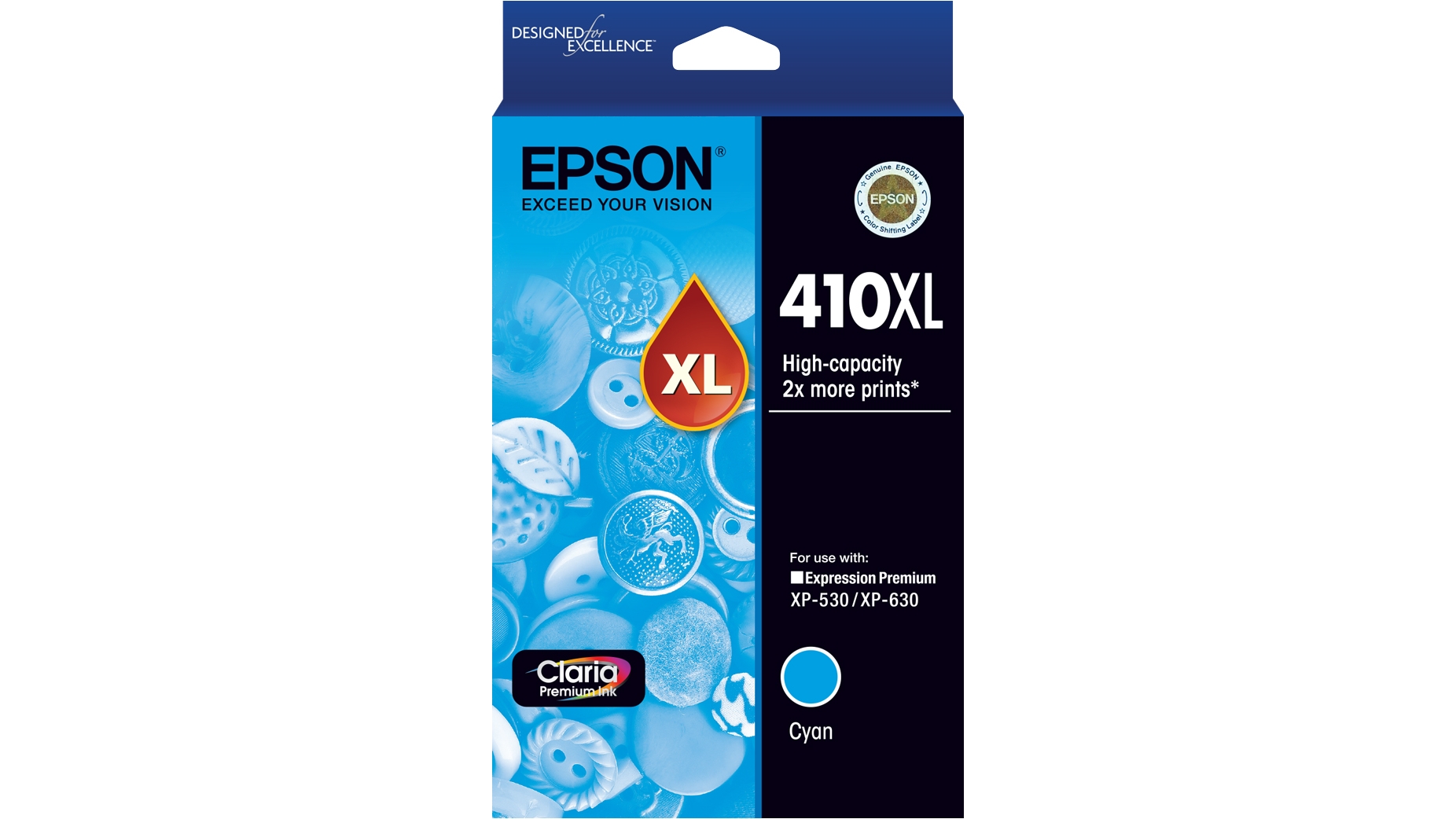 Epson 410XL Claria Premium Ink Cartridge - Cyan