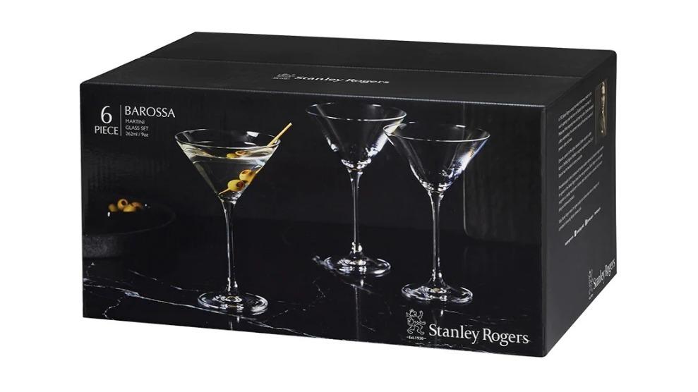 Stanley Rogers Set of 6 Barossa Martini Glasses - 262ml