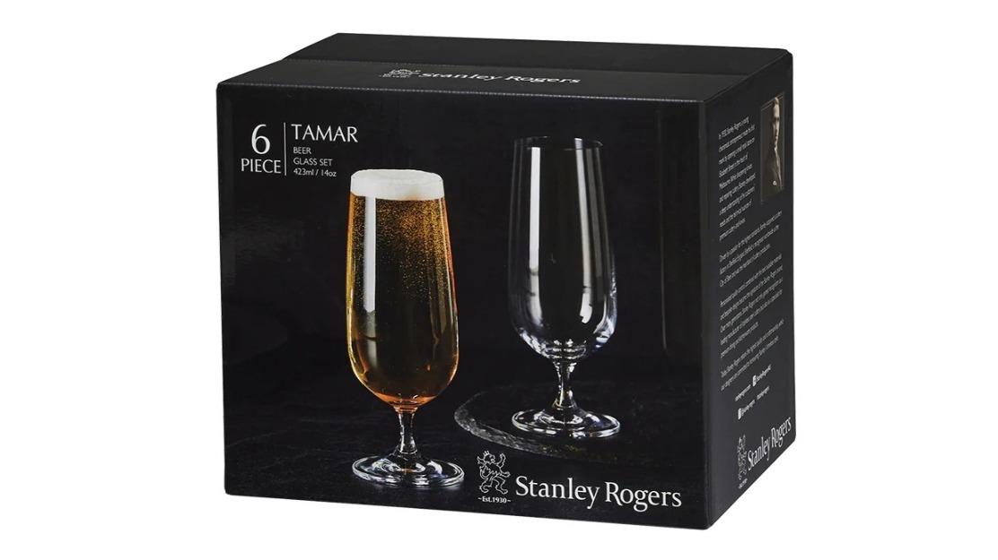 Stanley Rogers Set of 6 Tamar Beer Glasses - 423ml