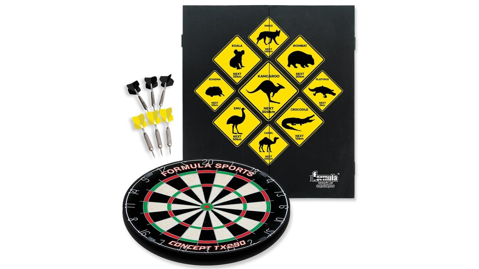 NPC Amusements Pool Room Supplies Dartboard Outback Cabinet Set