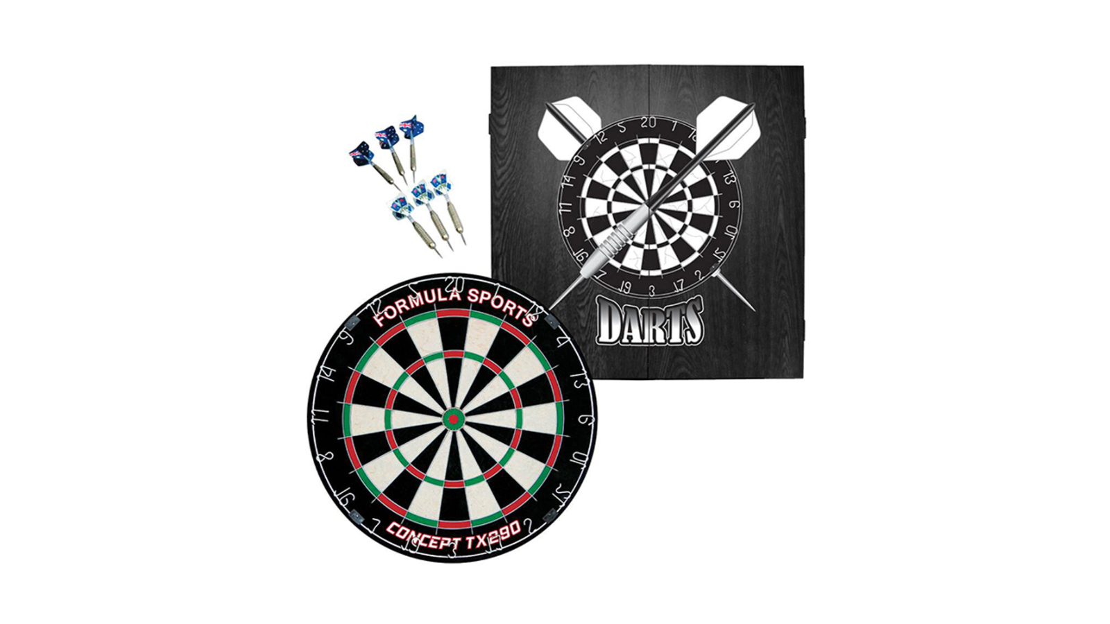 Formula Sports Imperial Wall Mount Dartboard Cabinet Set