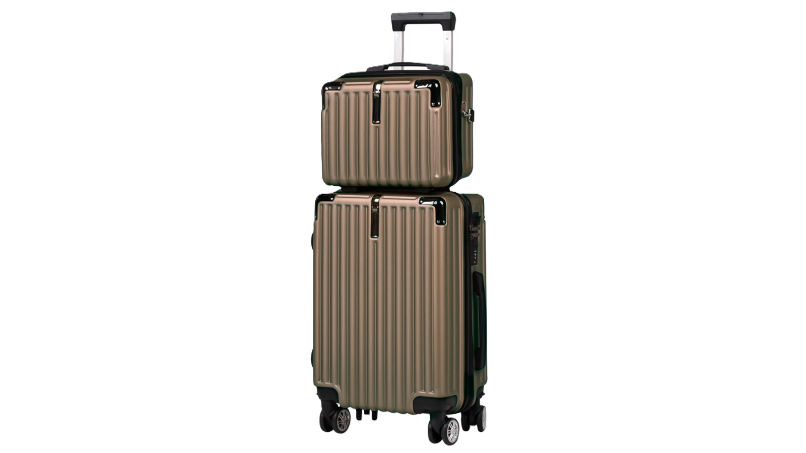 Advwin 2 Piece Carry-on Luggage Set - Brown