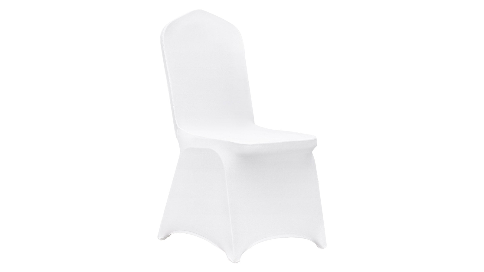YS Pack of 50 Universal Spandex Folding Chair Cover - White