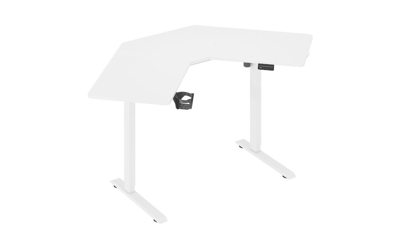Advwin L-Shaped Corner Electric Height Adjustable Sit Standing Table ...