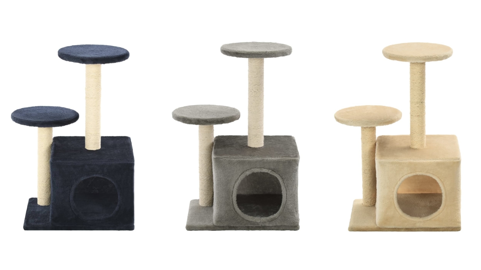 vidaXL 60cm Cat Tree with Sisal Scratching Posts