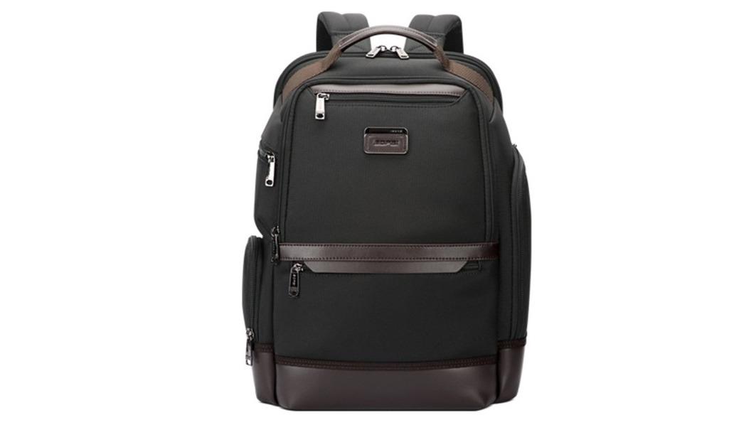 Bopai Black Leather President Series Backpack - 32L