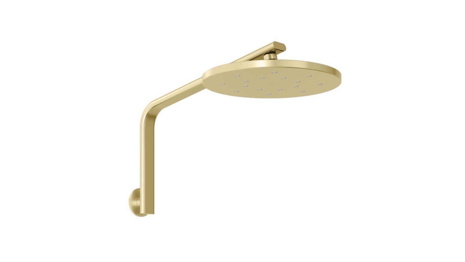 Phoenix Oxley High-Rise Shower Arm and Rose 4 Star - Brushed Gold 