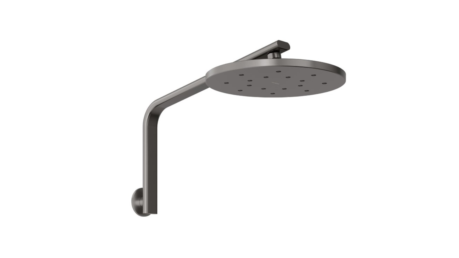 Phoenix Oxley High-Rise Shower Arm and Rose 4 Star - Brushed Carbon 