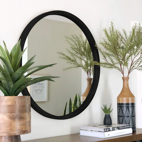 One Six Eight London TINA Black Solid Wood Mirror