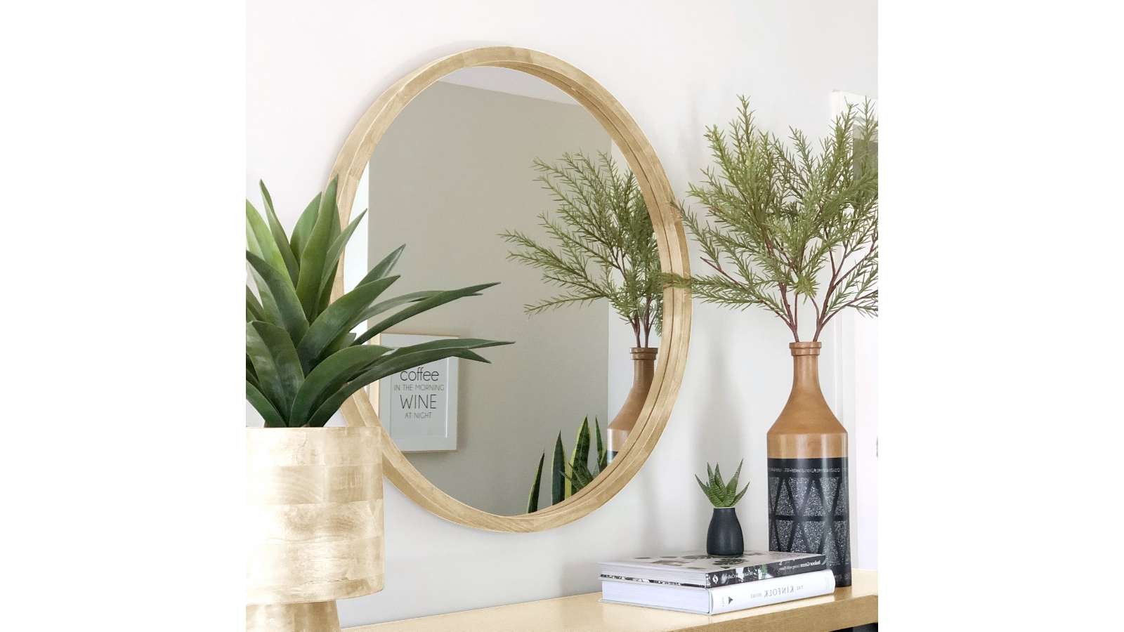 One Six Eight London TINA Light Solid Wood Mirror - 60cm
