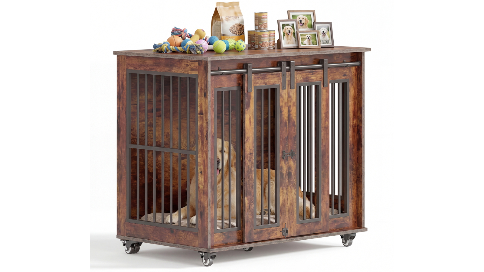 Advwin Heavy Duty Dog Cage Kennel with Sliding Door