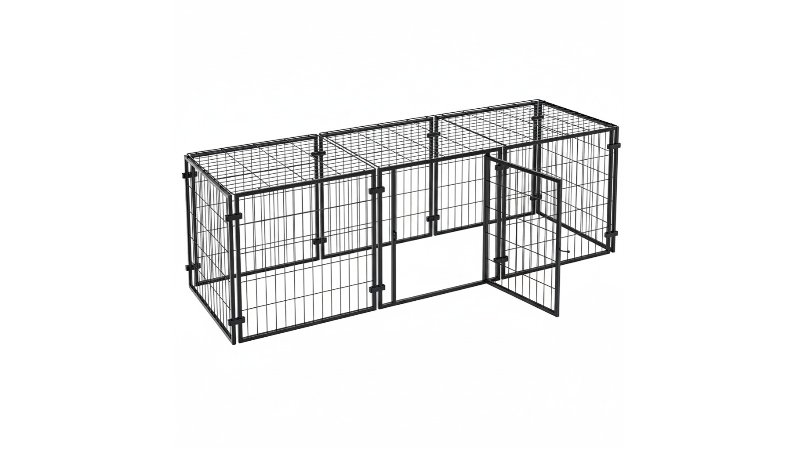 Advwin 8 Panel Heavy-Duty Metal Dog Crate with Door