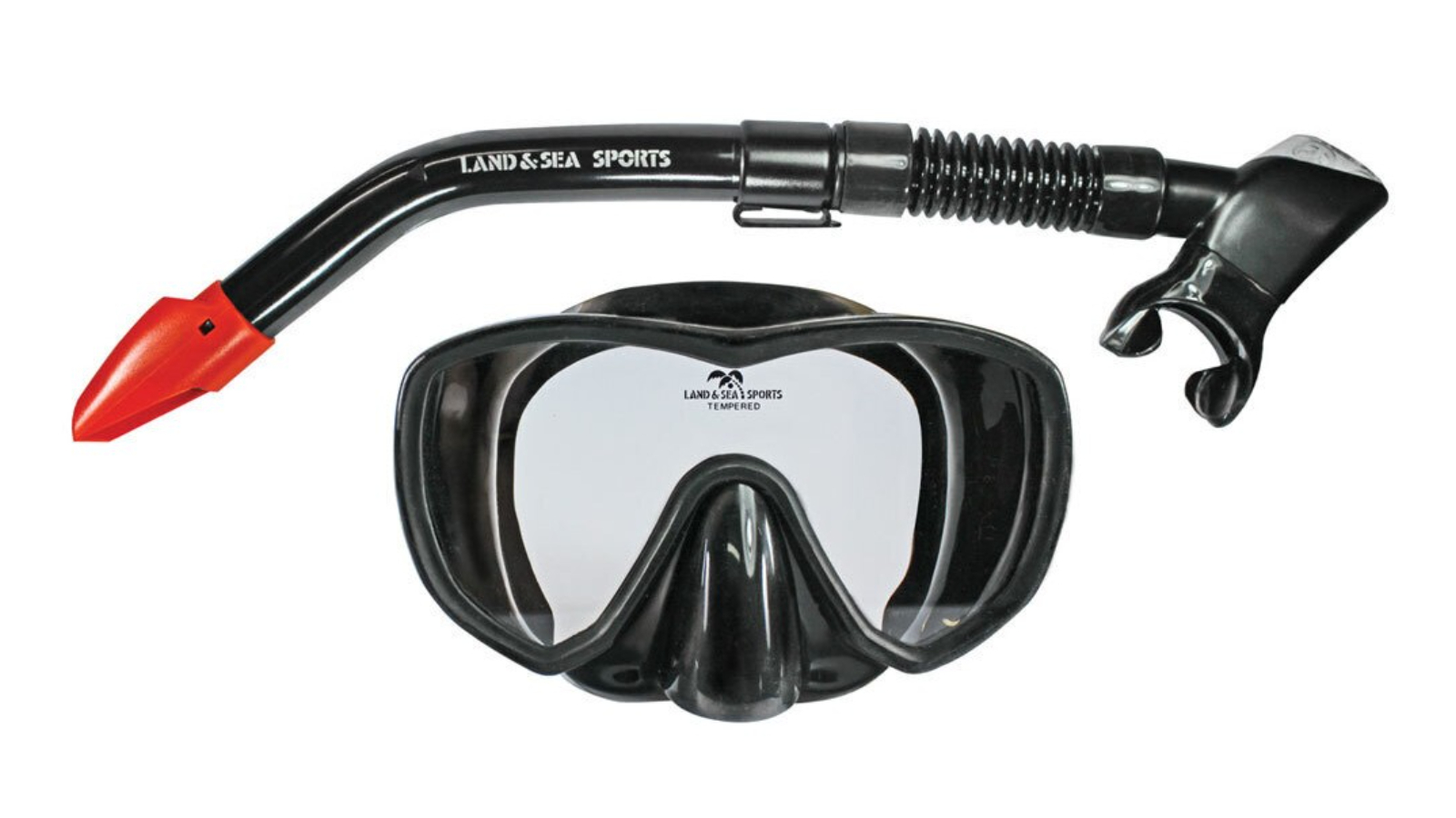 Land and Sea Sports Australia Marlin Silicone Mask and Snorkel Set for Adult/Teen - Black