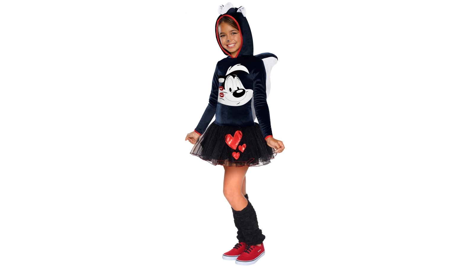 Pepe Le Pew Girls Hooded Costume - Size Small
