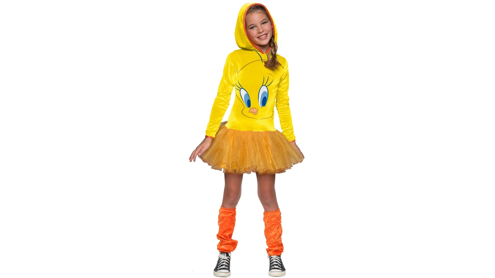 Tweety Girls Hooded Costume - Size Small