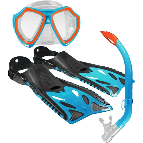 Land and Sea Sports Nipper Junior Snorkel Set - Blue