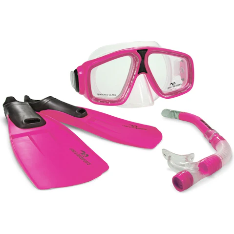 Land and Sea Sports Small Adventurer Complete Snorkelling Set - Pink
