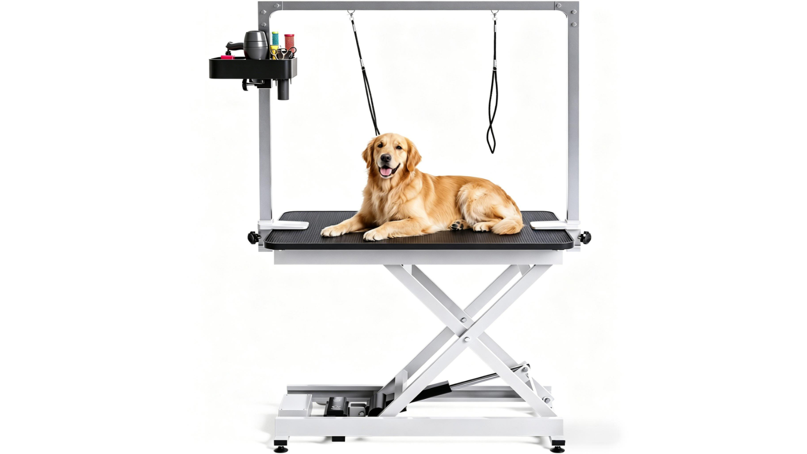 Advwin Heavy-Duty Electric Pet Grooming Table Station with Storage