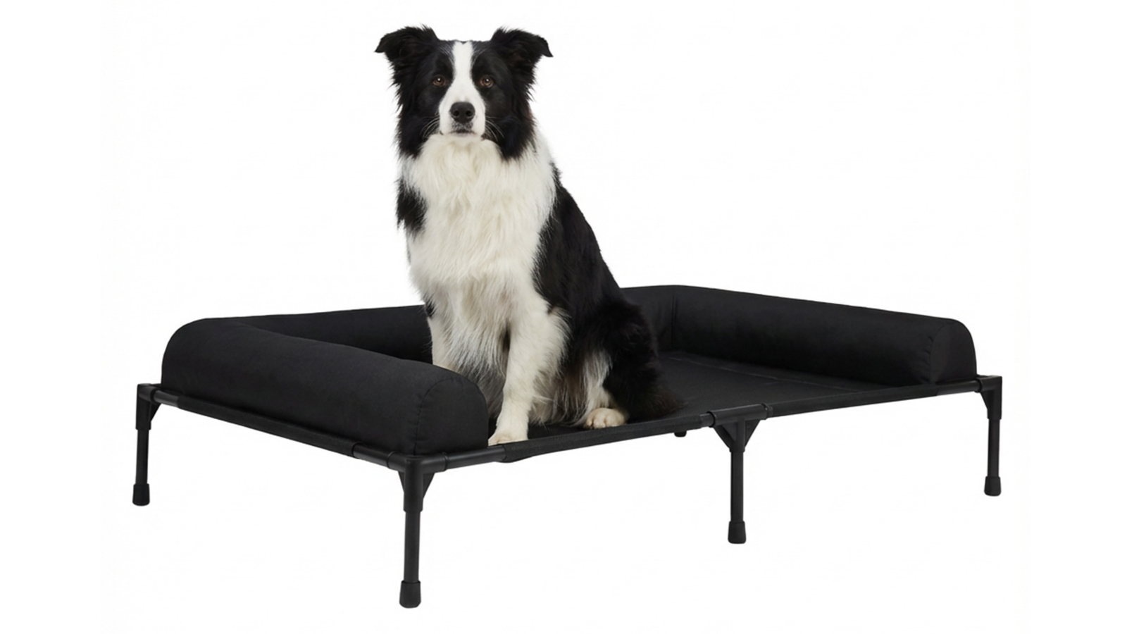 Advwin Large Heavy Duty Elevated Dog Bed - Black