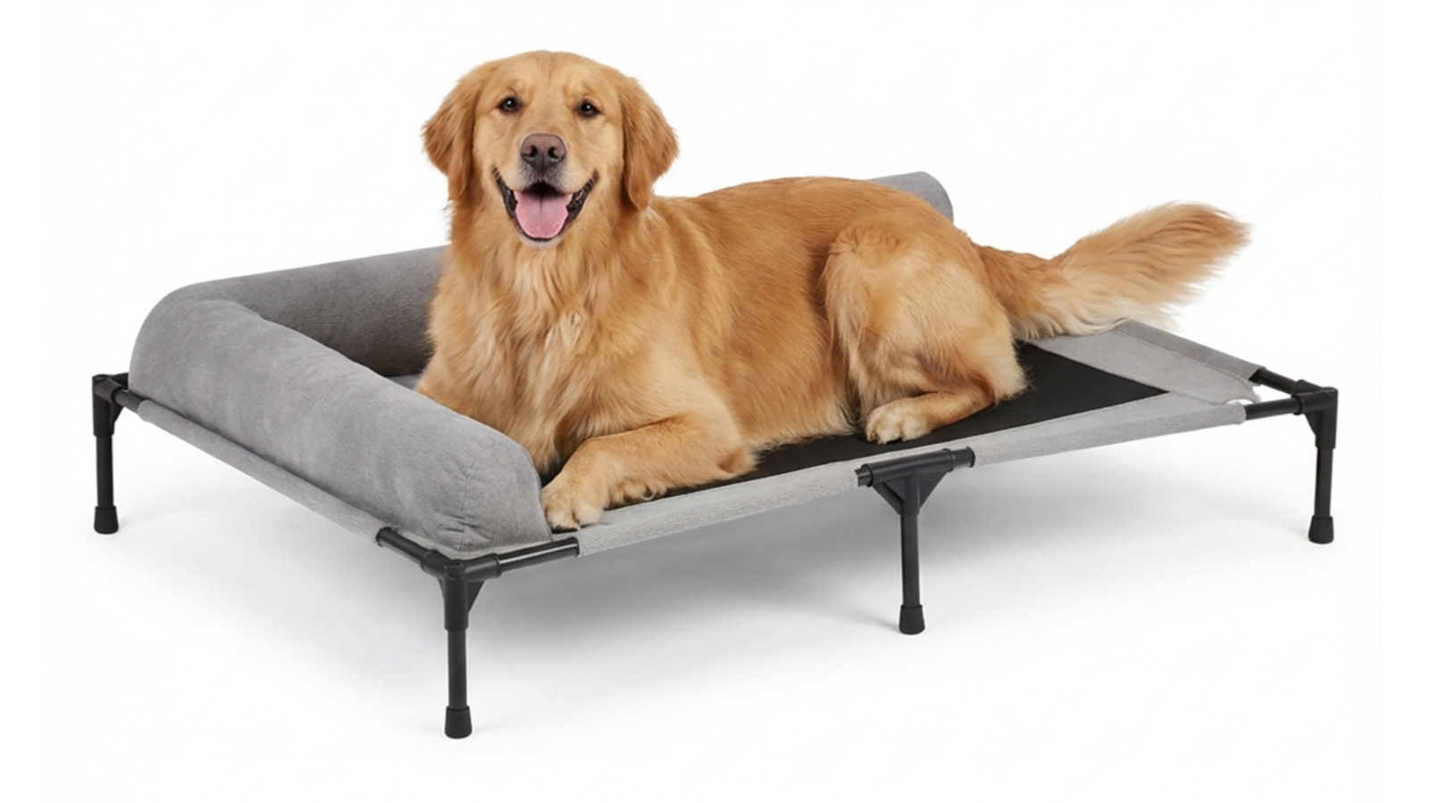 Advwin Large Heavy Duty Elevated Dog Bed - Gray