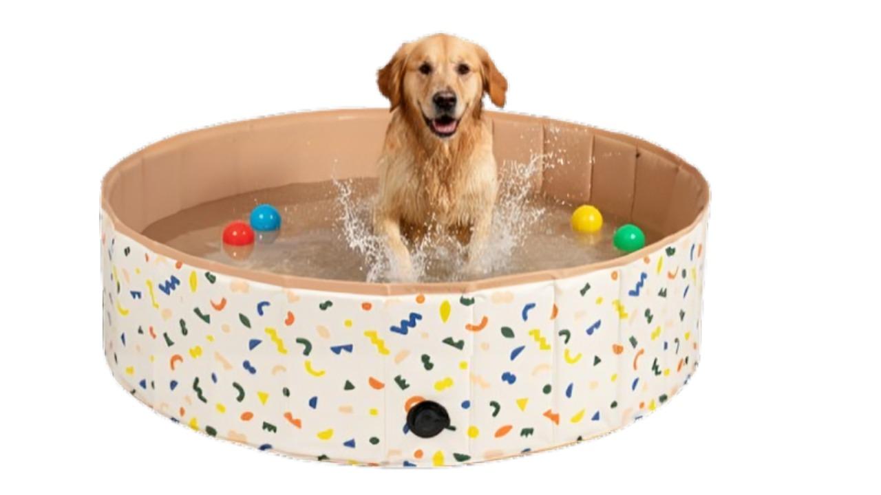 Advwin White Foldable Pet Swimming Pool