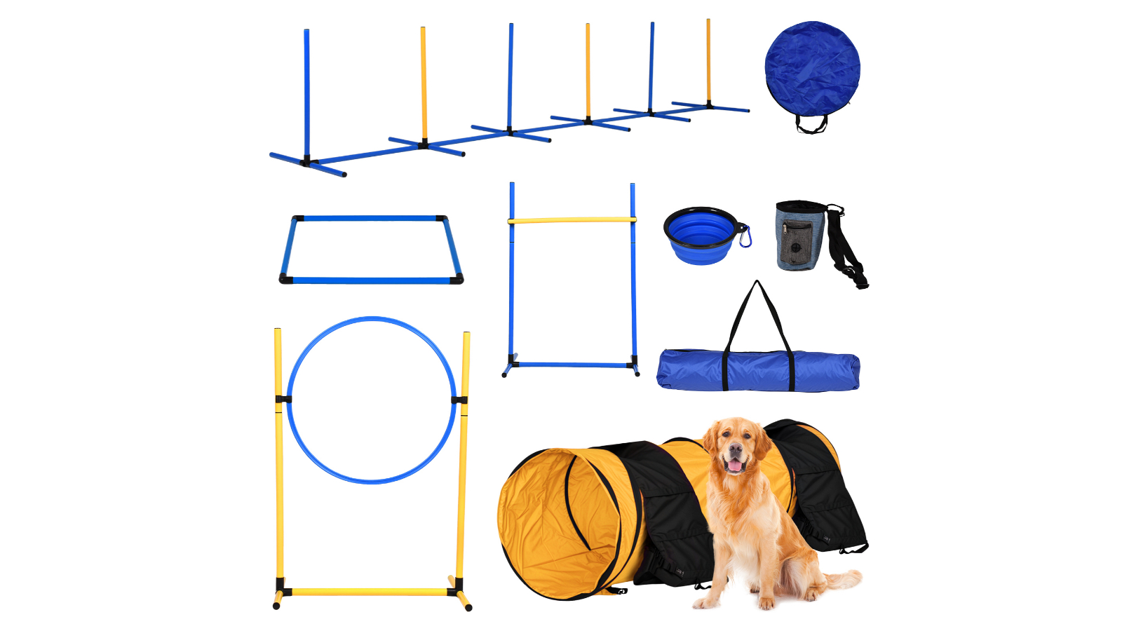 Advwin Dog Agility Training Equipment Set for Outdoor