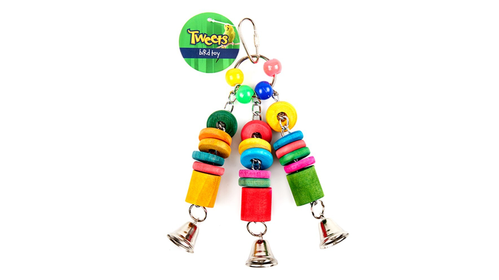 YES4PETS 3x Hanging Bird Parrot Parakeet Cockatiel Budgie Bell Toy