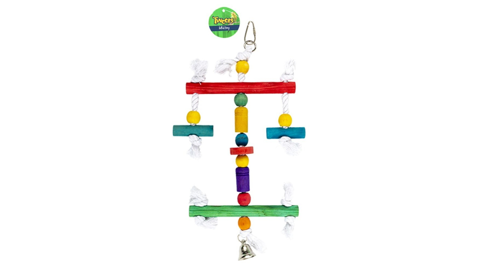 YES4PETS Wood Small Hanging Swing Bird Parrot Parakeet Cockatiel Budgie Toy