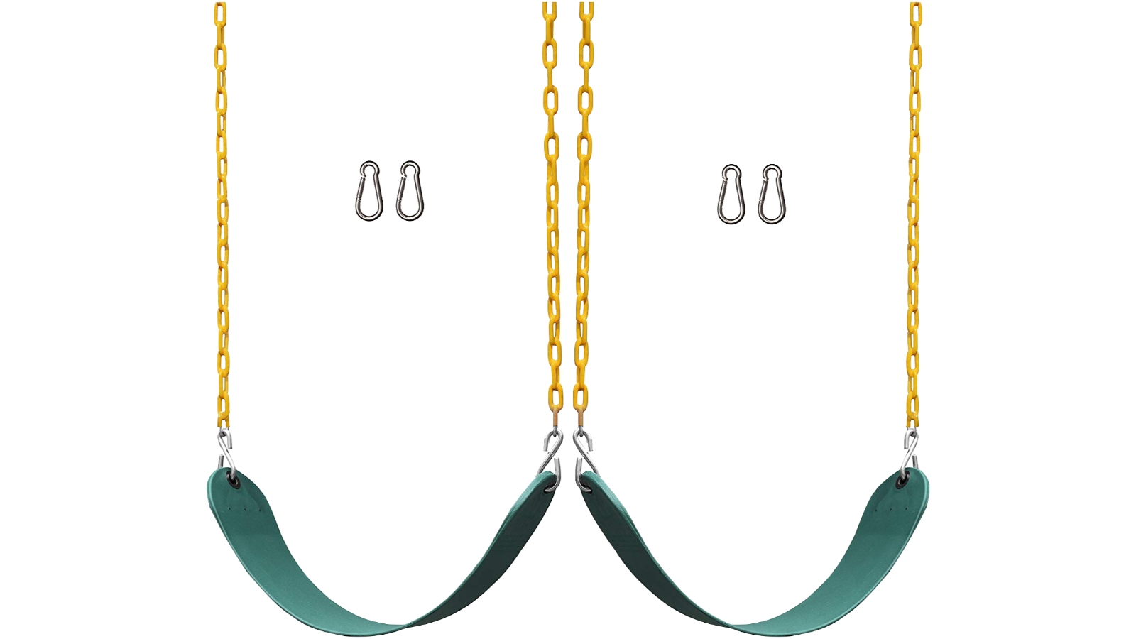 Serrano 2 Pack Swings Seats Heavy Duty Chain Plastic Coated 66inch Playground Swing 