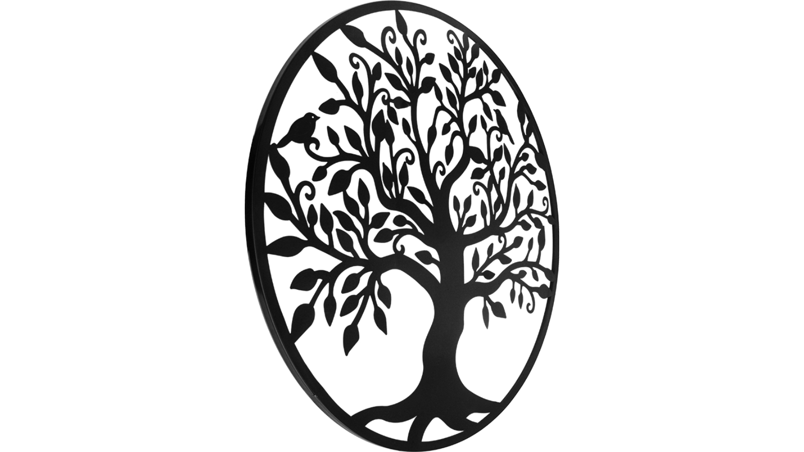 Serrano Black Tree of Life Wall Art Hanging Metal Iron Sculpture Garden