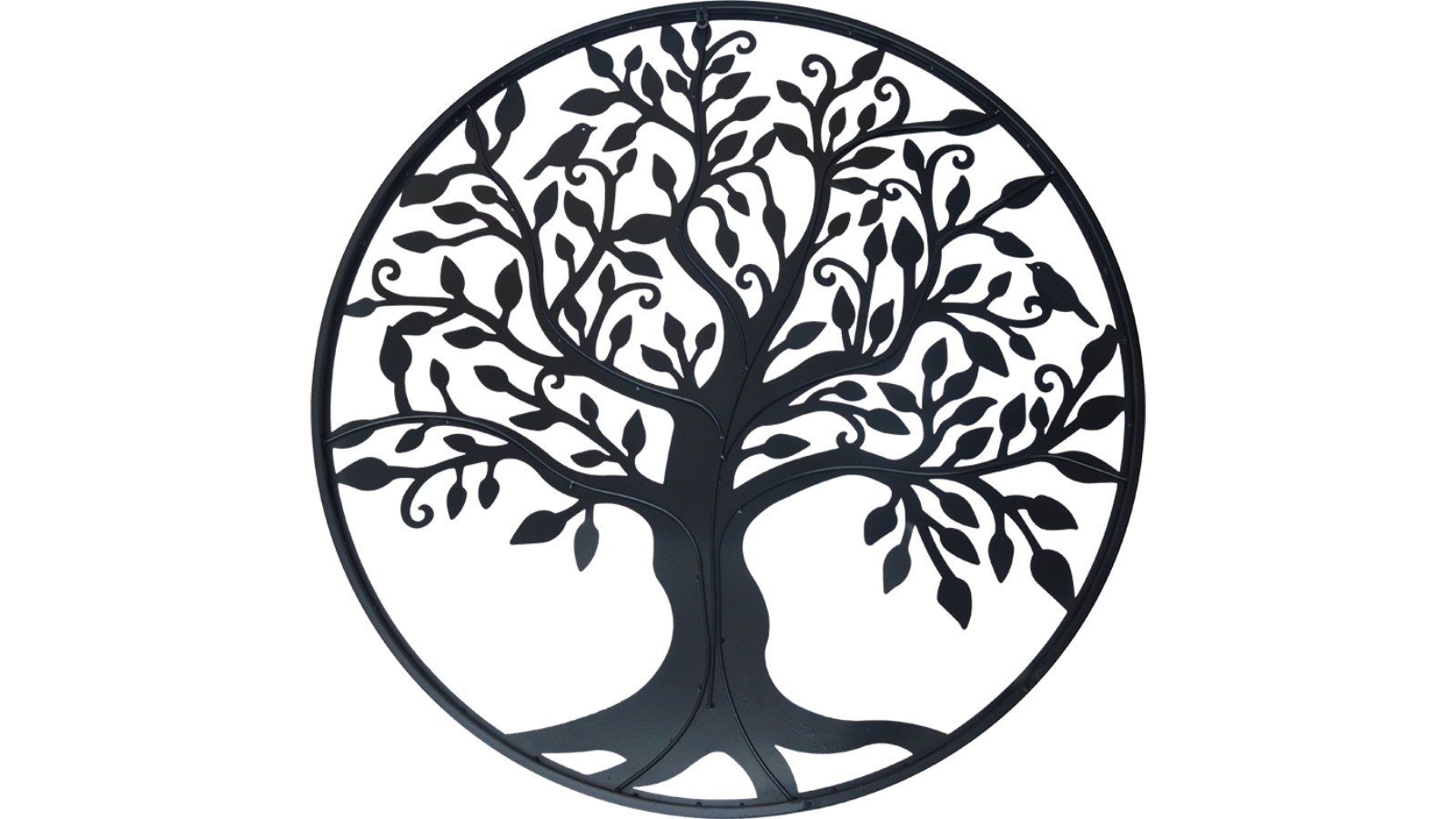 Serrano Black Tree of Life Wall Art Hanging Metal Iron Sculpture Garden ...