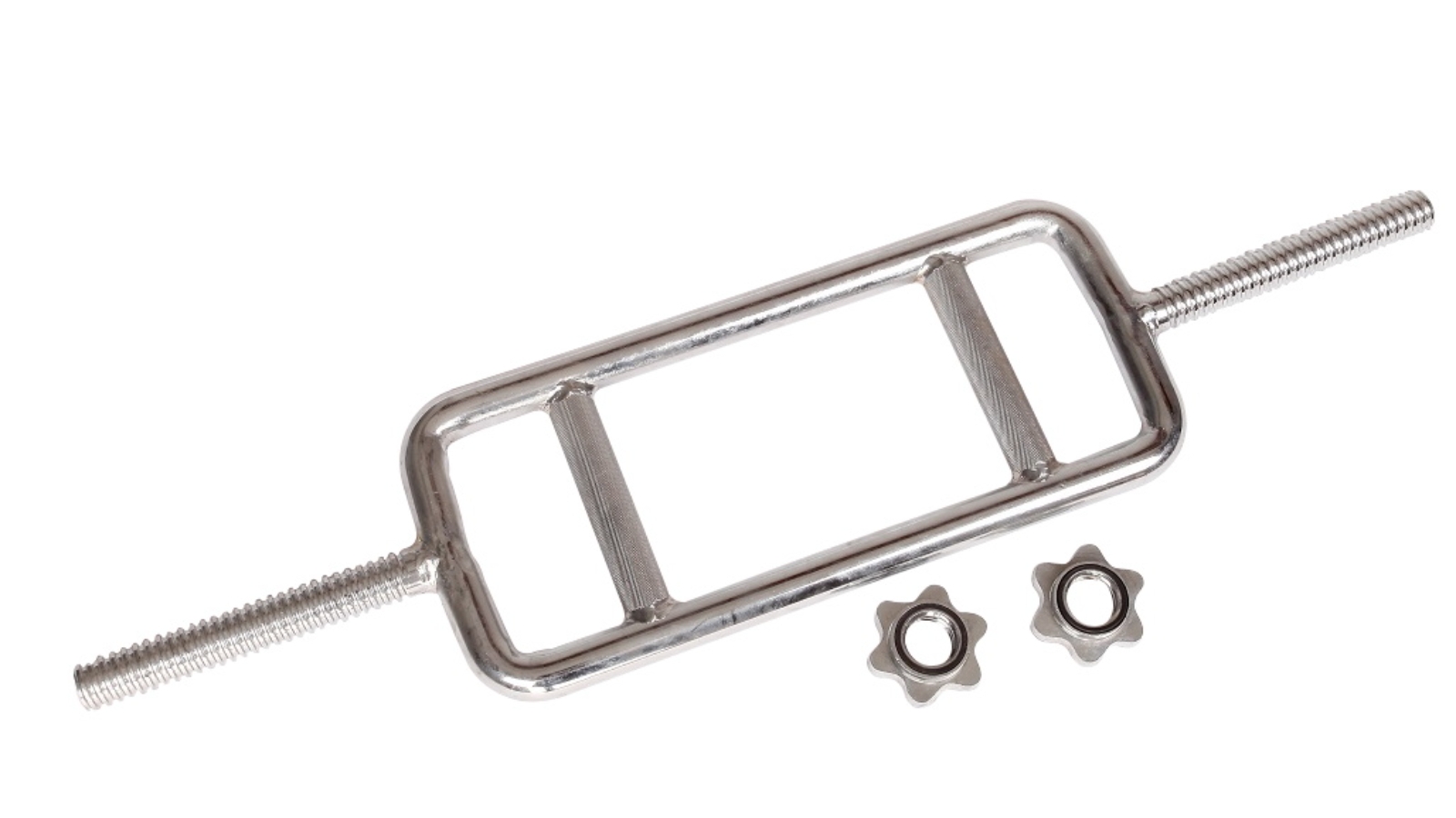 Chrome Tricep Bar Barbell Heavy Duty with Spinlock Collars
