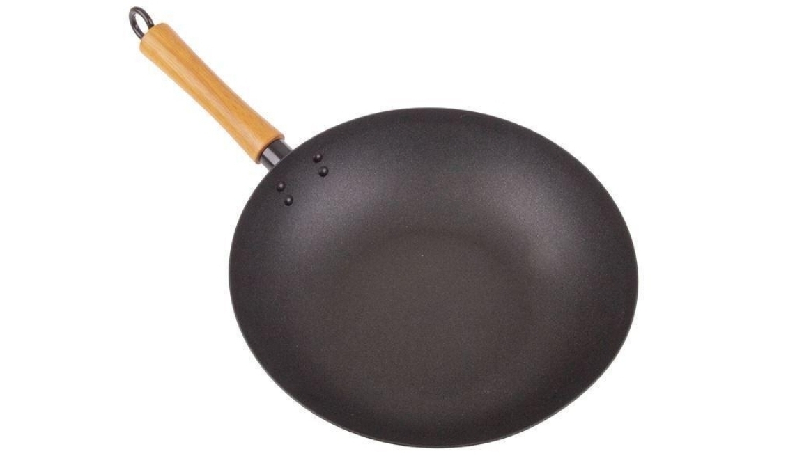 D.Line Excalibur NonStick Carbon Steel Wok 36cm Harvey Norman