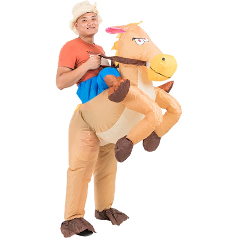 Cowboy Fancy Dress Inflatable Suit -Fan Operated Costume