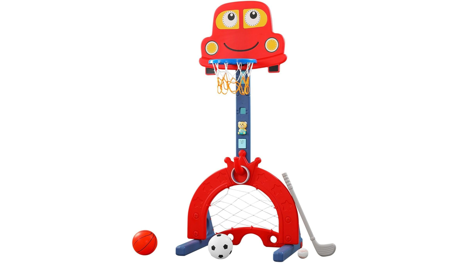 Kidbot 5-in-1 Adjustable Basketball Hoop Stand Playset