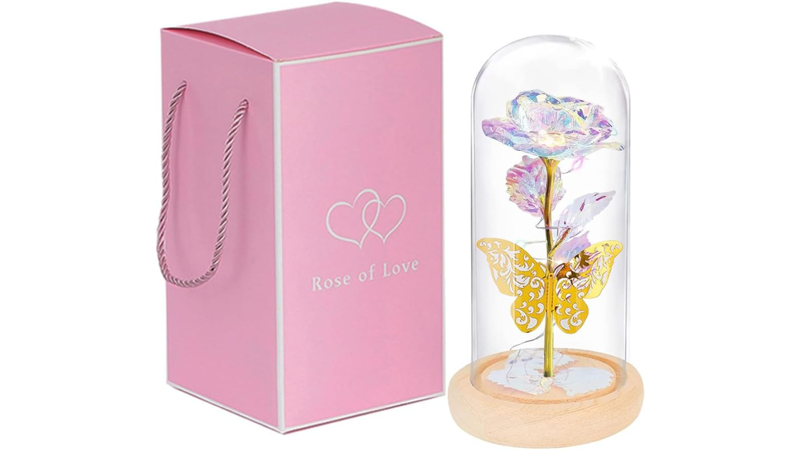 Pretty & Practical Glass Crystal Rose Flower Gift