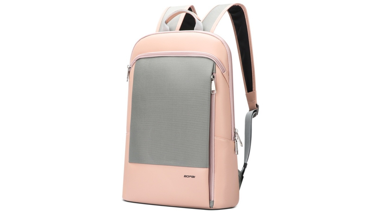 Bopai Pink Women's Leather Travel Backpack - 19L
