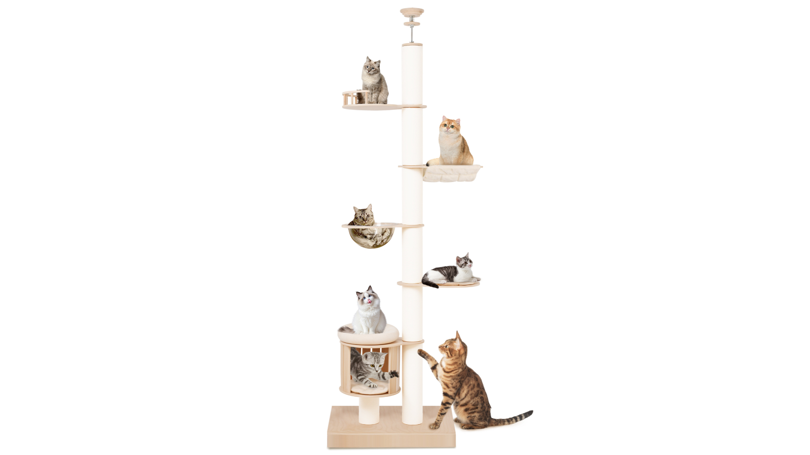 Advwin Cat Floor-to-Ceiling Scratching Post - 290cm
