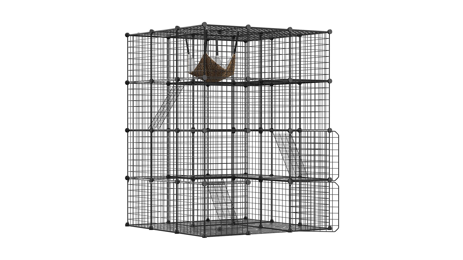 Advwin Cat Cage 4 Tier Large DIY Pet Crate Cat Villa Cat Enclosure