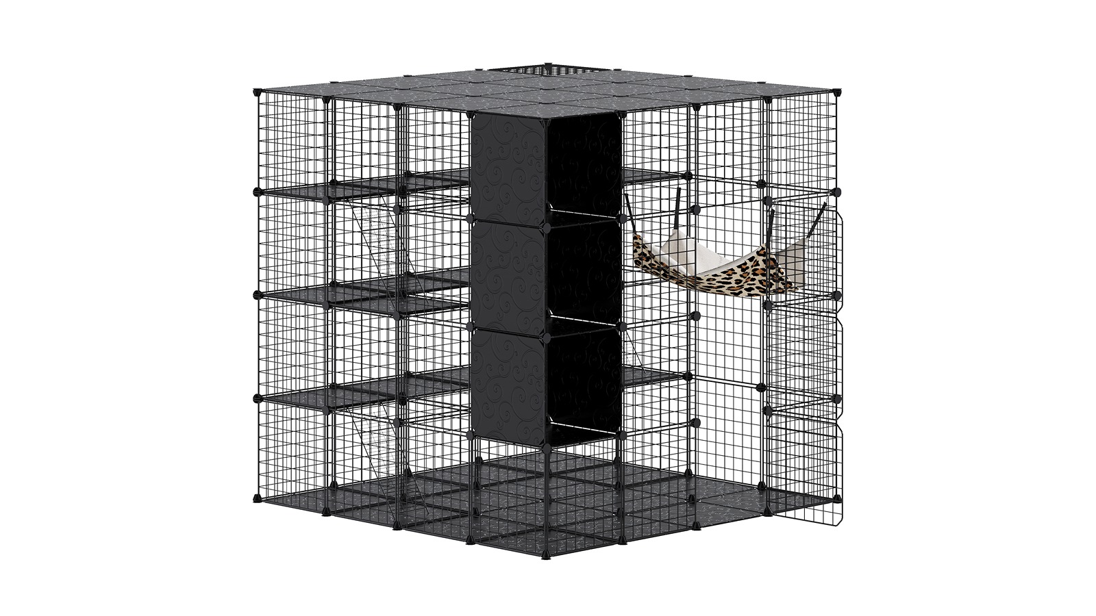 Advwin Large Cat Cage 4 Tier DIY Pet Crate Cat Villa Cat Enclosure