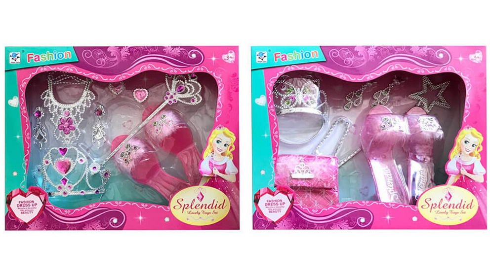 Princess Dress Up Accessories Assorted Set with Shoes