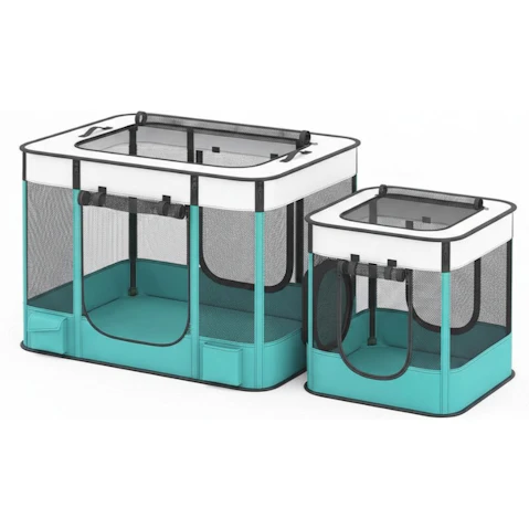 Advwin 2-in-1 Portable Pet Playpen for Cats and Small Dog