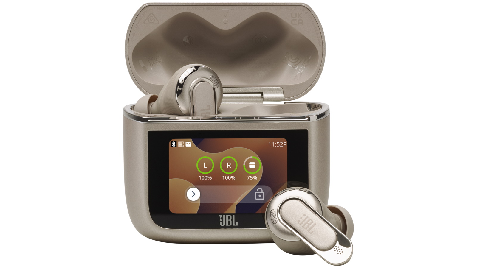 JBL Tour Pro 3 True Wireless Noise Cancelling Earbuds with Smart Charging Case - Latte